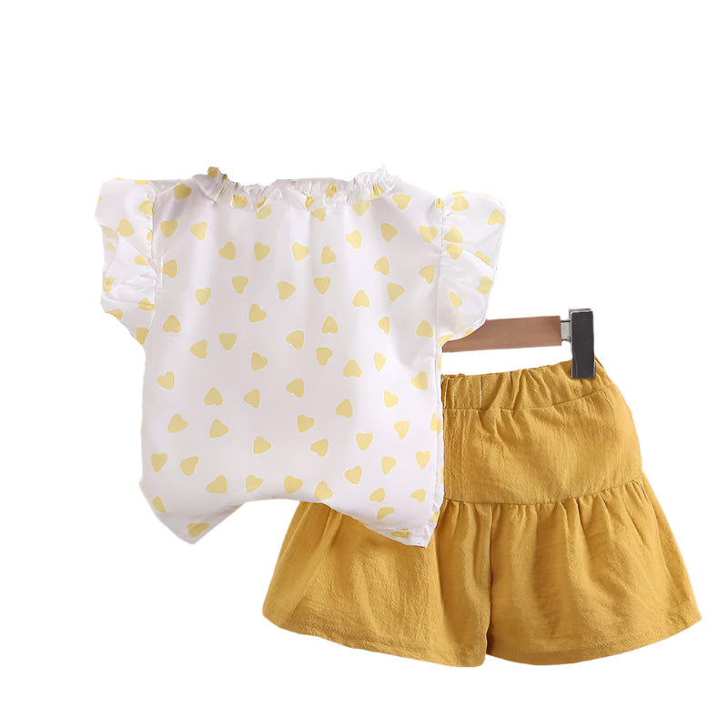 2Pcs Children Shirt & Shorts Outfit Set