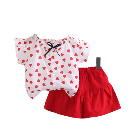 2Pcs Children Shirt & Shorts Outfit Set