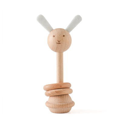 Wooden Teether Animal Shape Rattle Toy