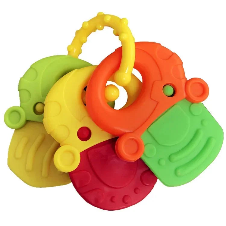 Baby Fruit Style Soft Rubber Rattle Teether Toy