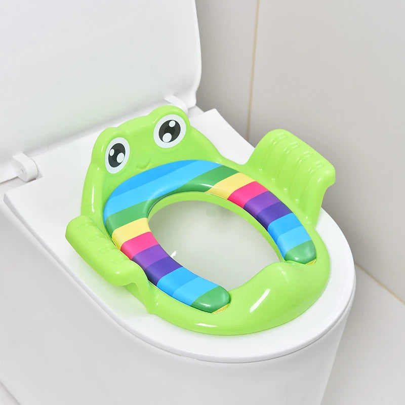 Children's Toilet Seat With Frog Animation