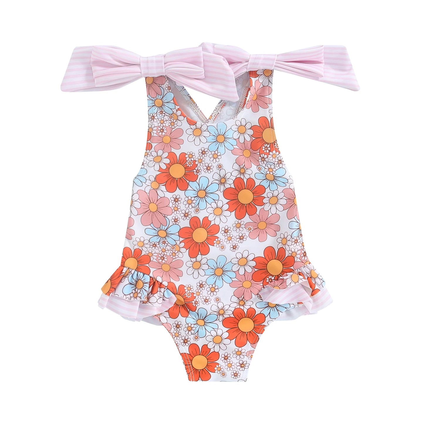 Baby & Toddler Girl Flower Swimsuit