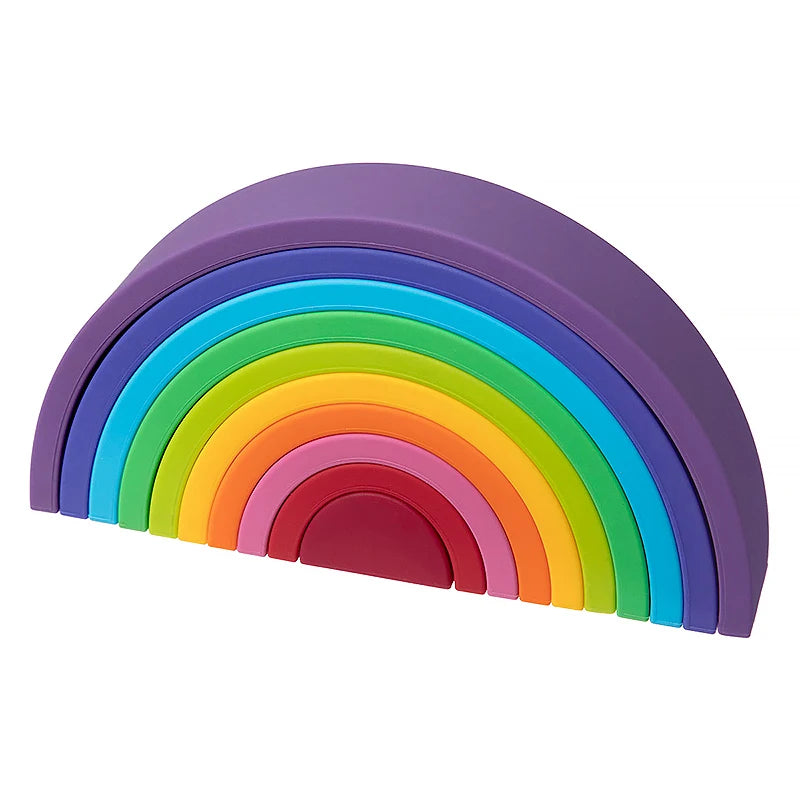 Baby Rainbow Shape Silicone Building Blocks