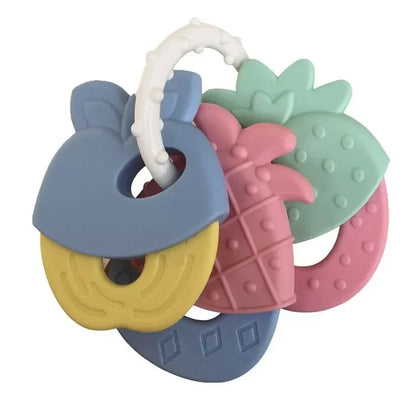 Baby Fruit Style Soft Rubber Rattle Teether Toy