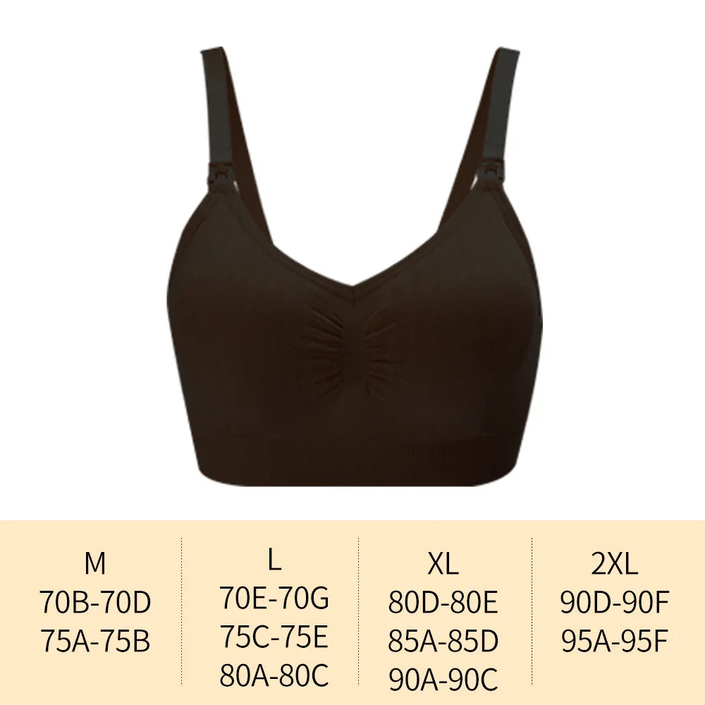 Single Handed Front Buckle Nursing Bra