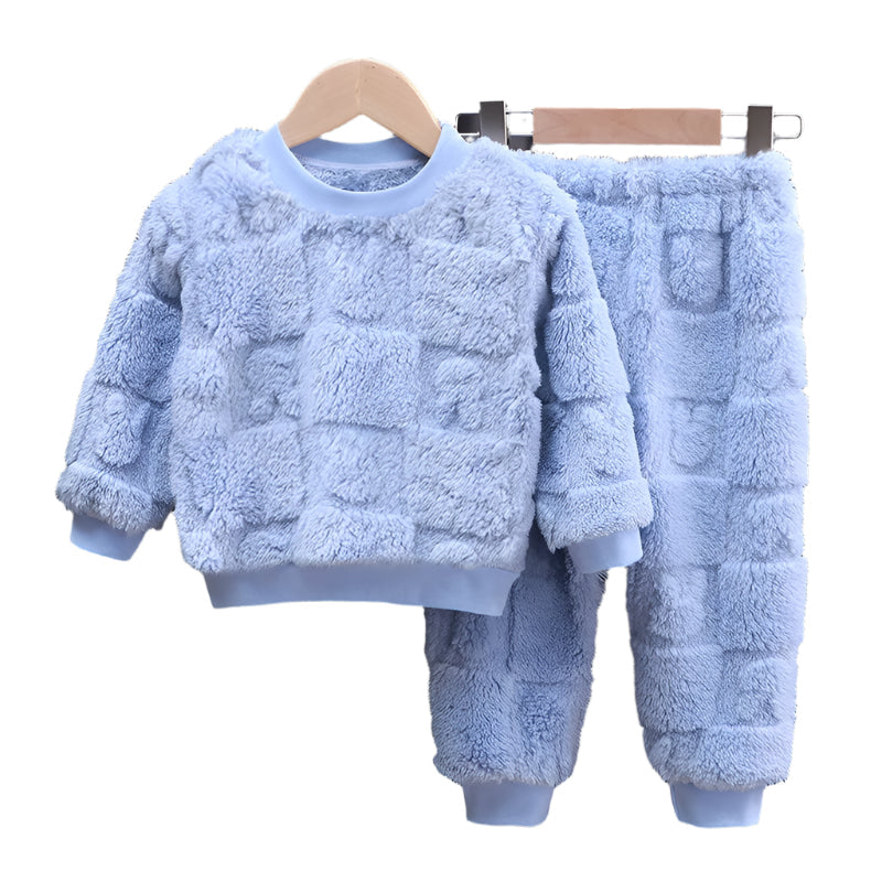 Children Flannel Tracksuit Set