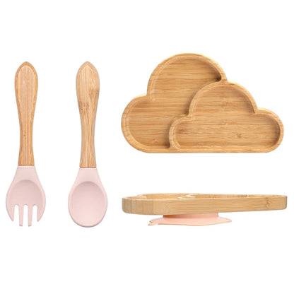 3Pcs Baby Bamboo Plate Set