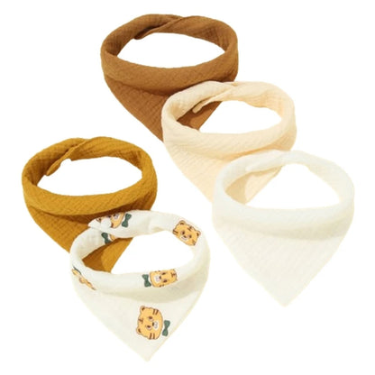 5-piece Feeding Drool Cloth Bib Set