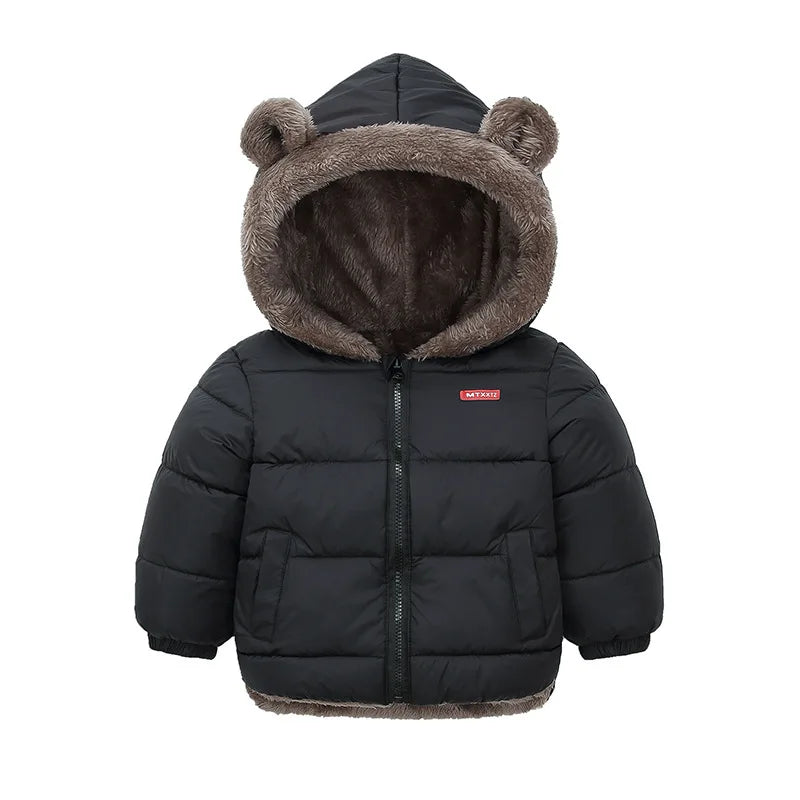 Toddler Unisex Winter Jacket With Bear Ears