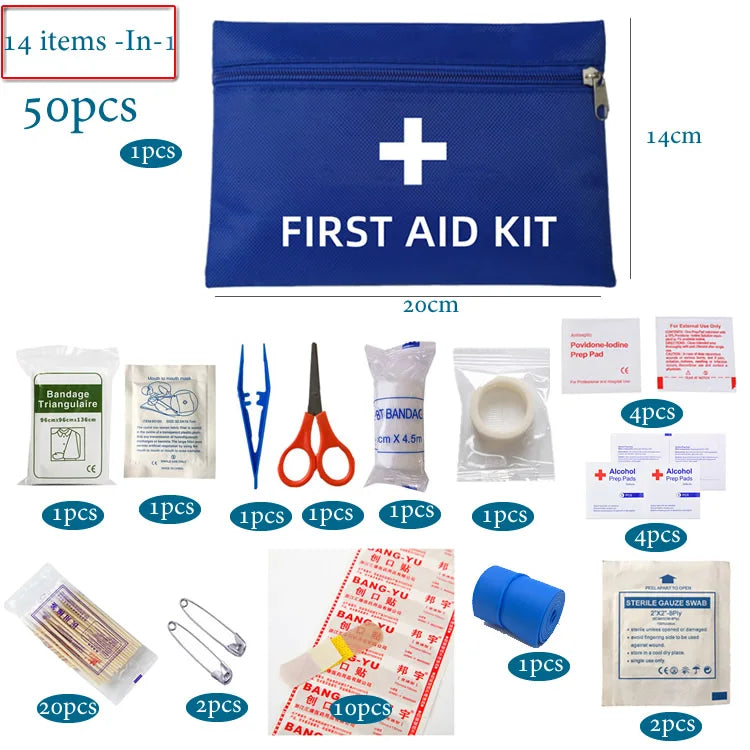 50pcs Portable First Aid Kit