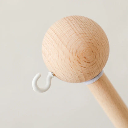 Baby Wooden Bedbell Rattle Toy Bracket