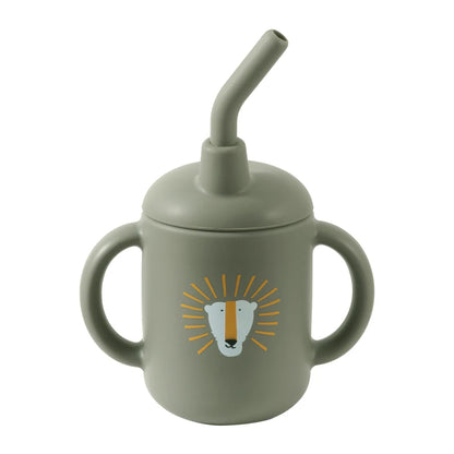 Portable Cartoon Multipurpose Training Cup With a Straw