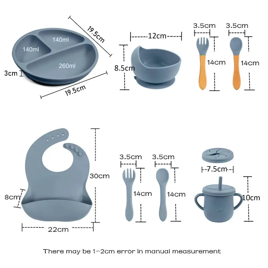 Silicone Baby Feeding Set, 8 Pcs My Store