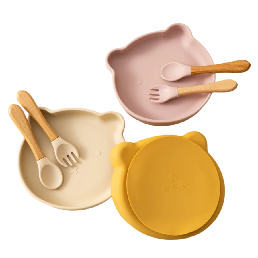 Silicone Baby Tableware Set, 3 Pcs