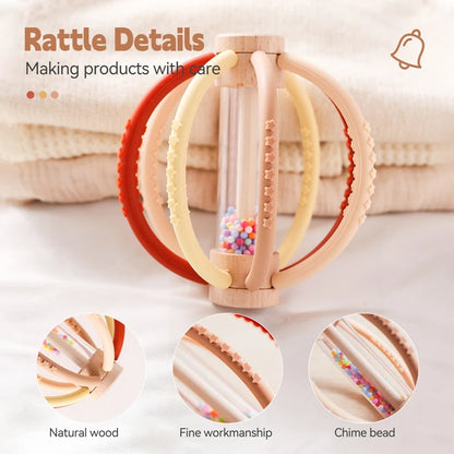 Wooden Rain Drum Rattle