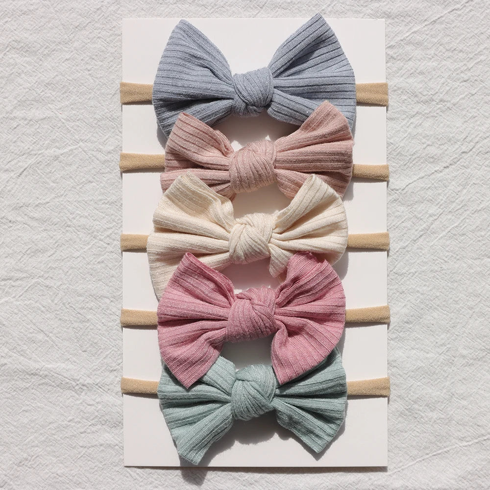 5Pcs/Lot Newborn Baby Headband Bows