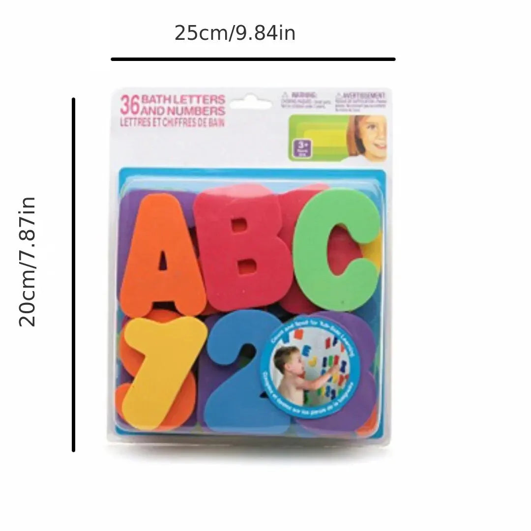 36Pcs Alphanumeric Letter Bath Puzzle