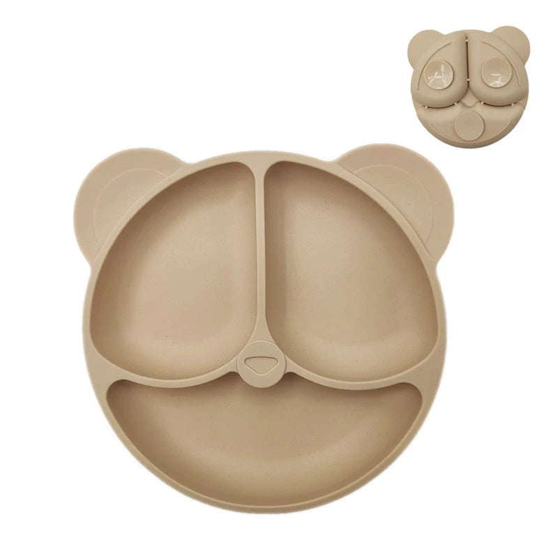 Safe Sucker silicone Bear/Car Dining Plate