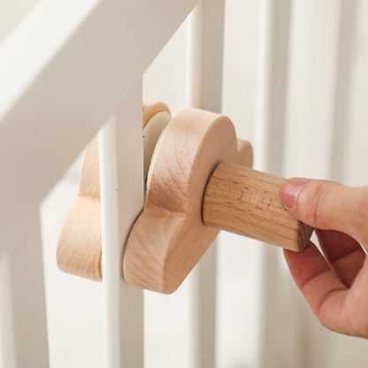 Baby Wooden Bedbell Rattle Toy Bracket