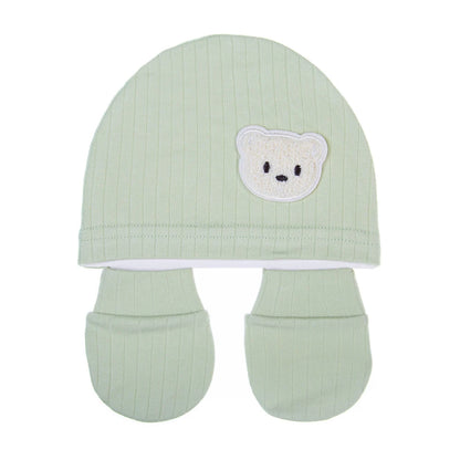 Two Piece Set Of Newborn Hat & Mittens