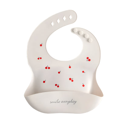 Waterproof Adjustable Silicone Bib With a Pocket