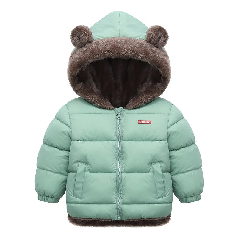 Toddler Unisex Winter Jacket With Bear Ears