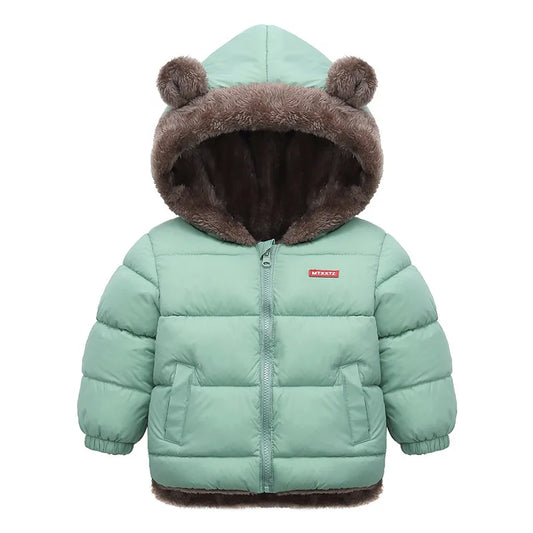 Toddler Unisex Winter Jacket With Bear Ears