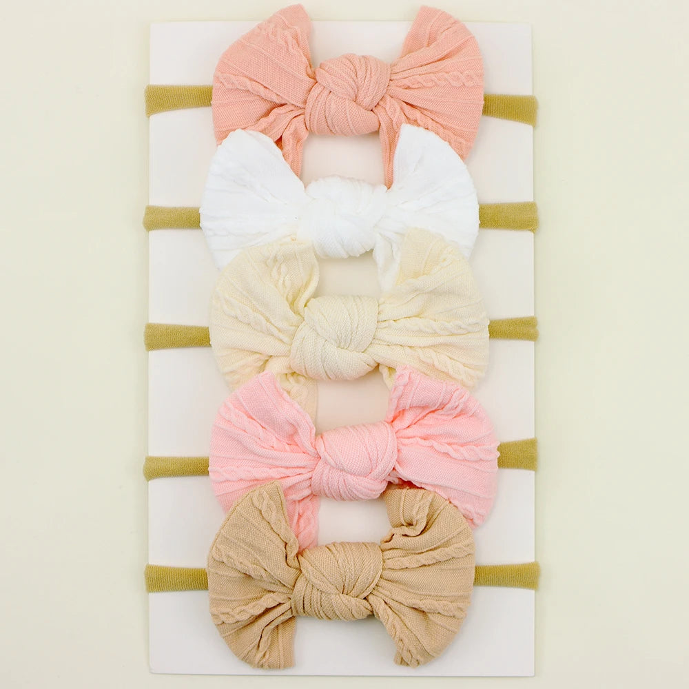 5Pcs/Lot Newborn Baby Headband Bows