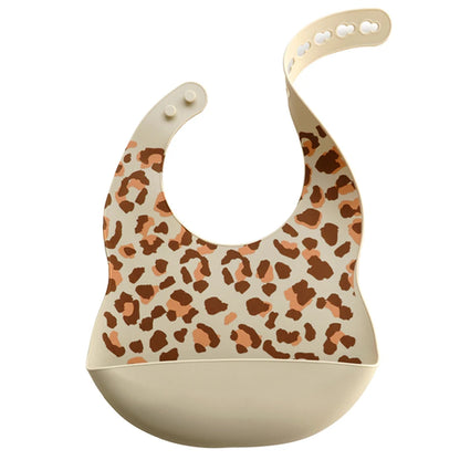 Cartoon Printed Waterproof Soft Baby Silicone Bib