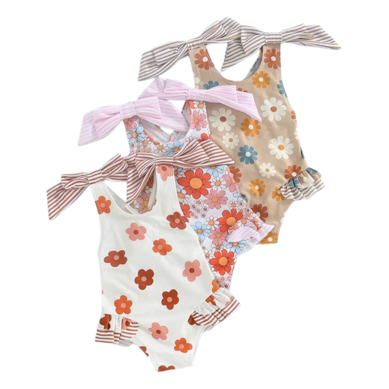 Baby & Toddler Girl Flower Swimsuit