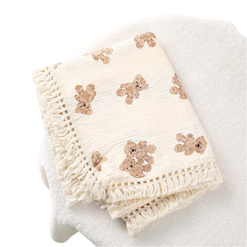 Cute Bear Muslin Swaddle