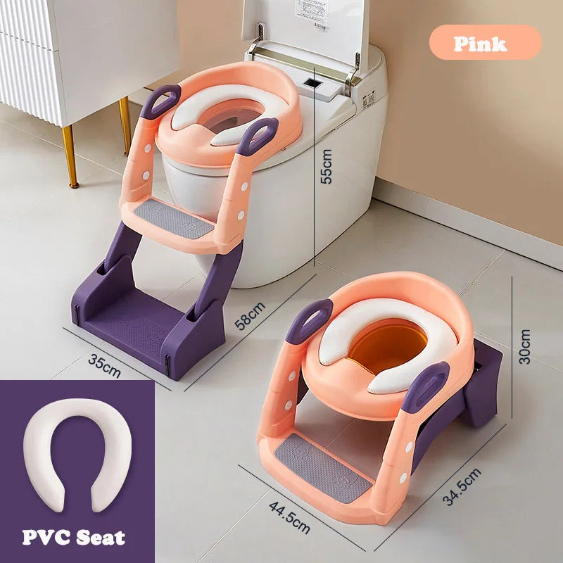 Foldable Potty Training Seat With Step Stool