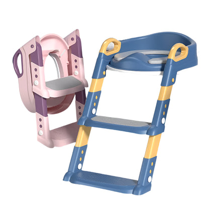 Foldable Toilet Seat And Ladder For Kids