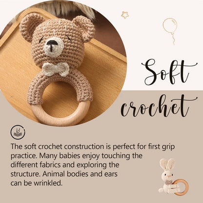 Crochet Animal Rattle Toy