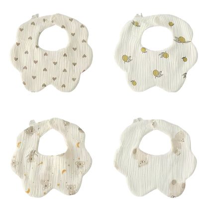 Newborn Baby Flower Shape Cloth Bib