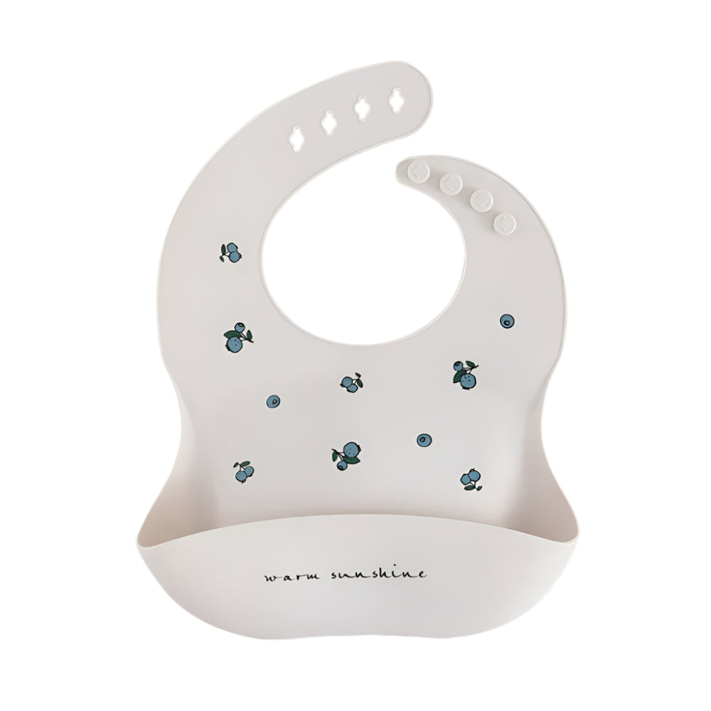 Waterproof Adjustable Silicone Bib With a Pocket