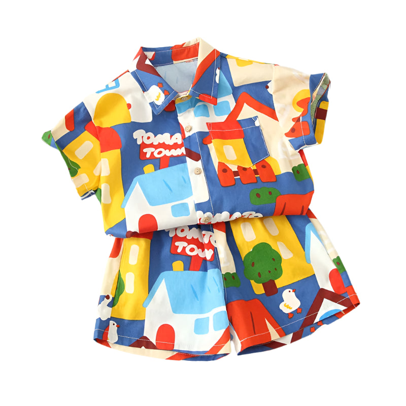 2Pcs Children Summer Outfit Set