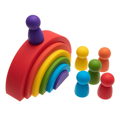 Baby Rainbow Shape Silicone Building Blocks