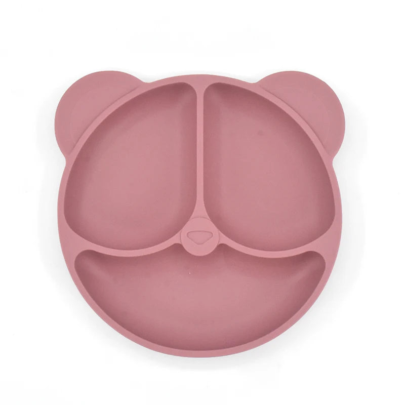 Safe Sucker silicone Bear/Car Dining Plate