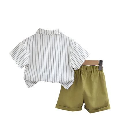 Children Preppy Summer Outfit Set