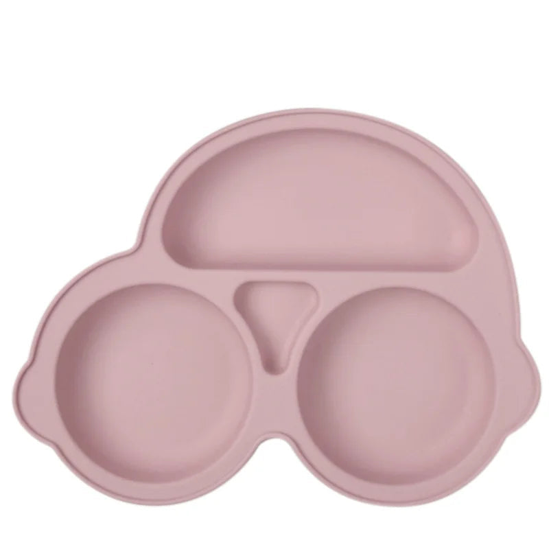 Safe Sucker silicone Bear/Car Dining Plate