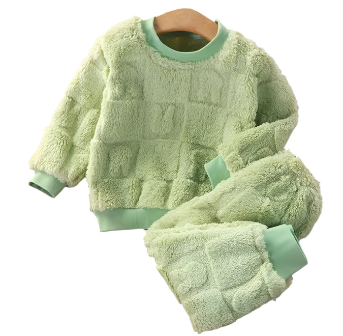 Children Flannel Tracksuit Set