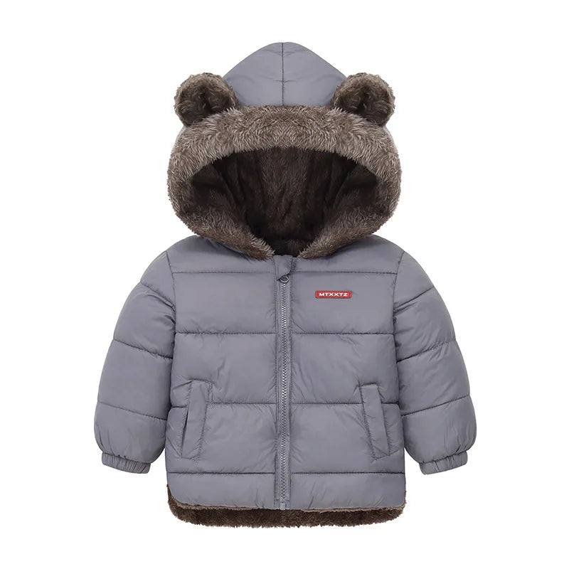 Toddler Unisex Winter Jacket With Bear Ears