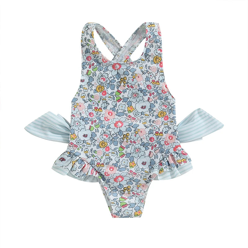 Baby & Toddler Girl Flower Swimsuit