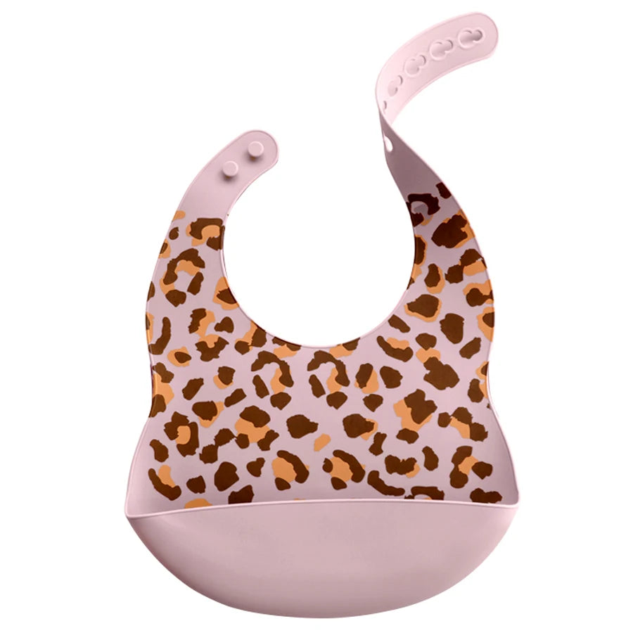 Cartoon Printed Waterproof Soft Baby Silicone Bib