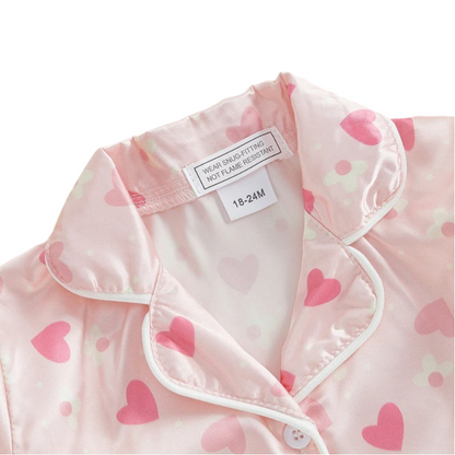 Baby & Toddler Girl Heart Pajamas Set