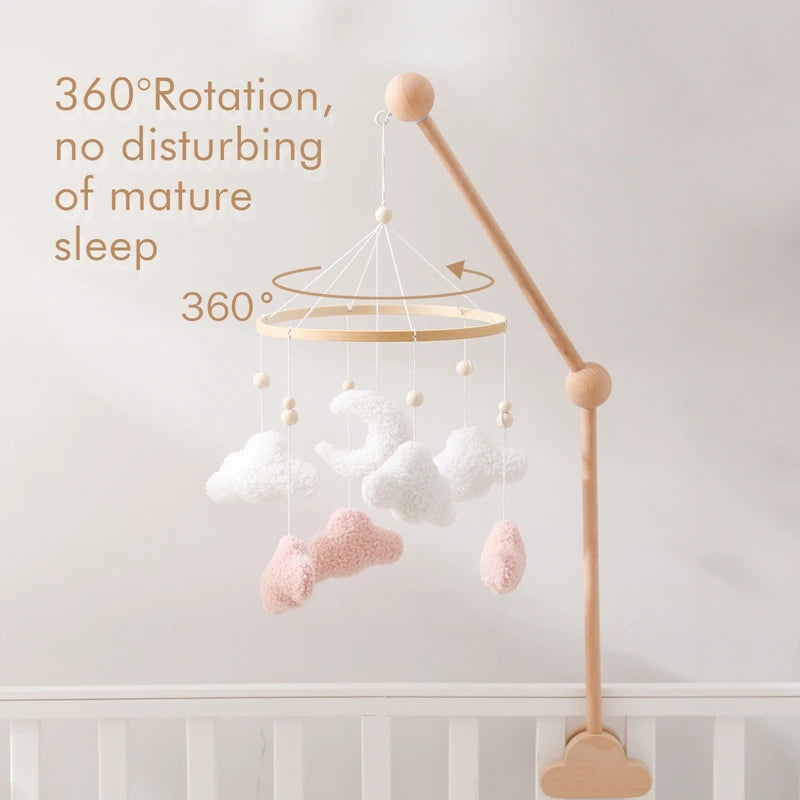 Baby Crib Mobile Rattle Clouds & Moon Toy