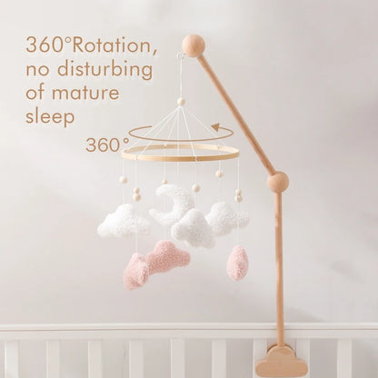 Baby Crib Mobile Rattle Clouds & Moon Toy