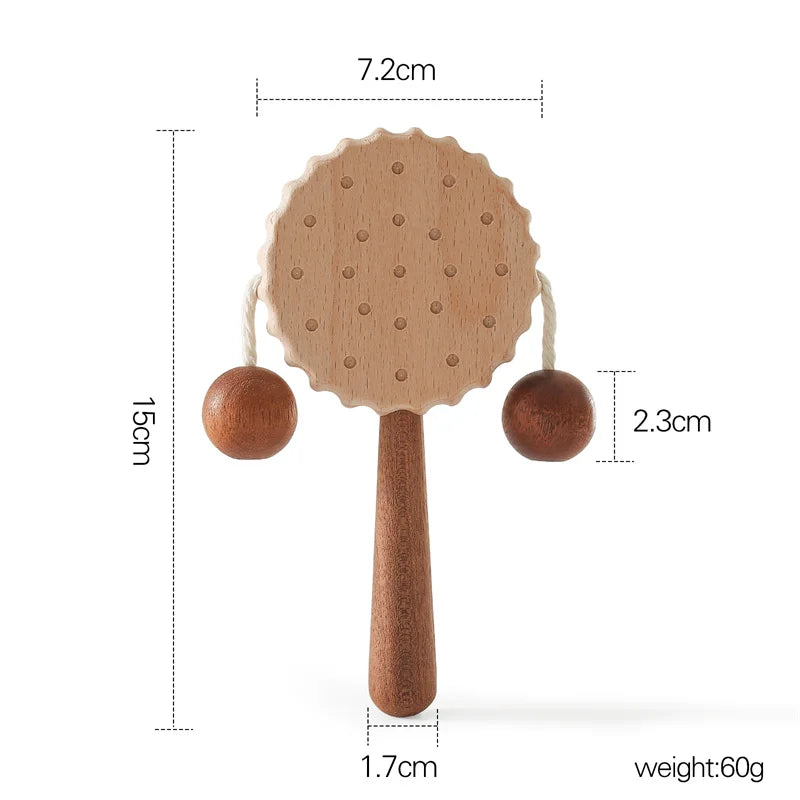 Wooden Baby Rattle Toy