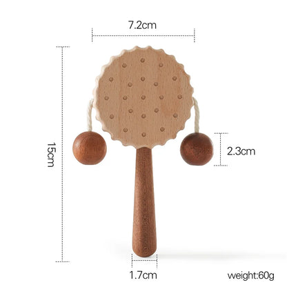 Wooden Baby Rattle Toy